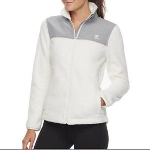 FILA white and gray fleece jacket